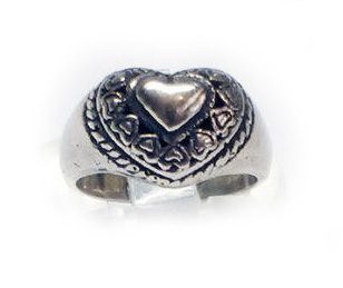 Cute Heart Silver Ring V1 Small