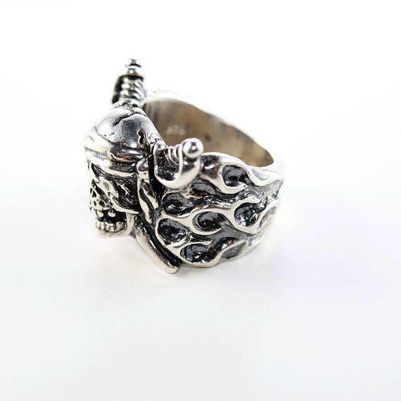 18th Century Pirate Sterling Silver Ring 3