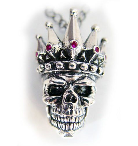 Kings Of King Skull Silver Pendant