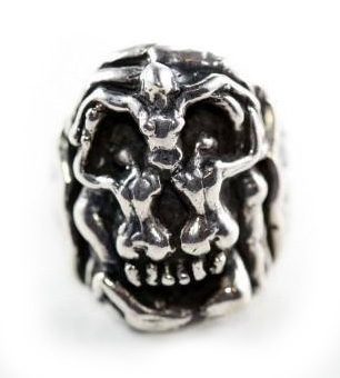 Salvador Dali Silver Skull Ring