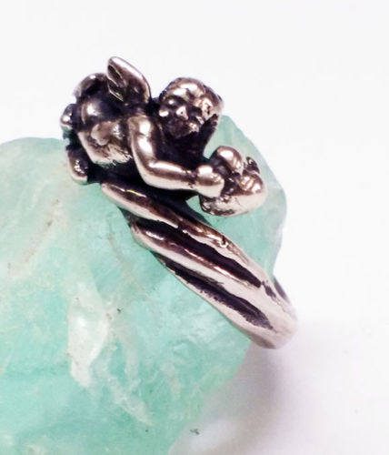 Angel Small Silver Ring 3