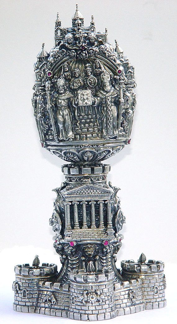 Armenian Historical Sterling Silver Egg