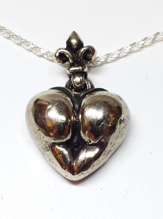 Ass Heart Silver Pendant