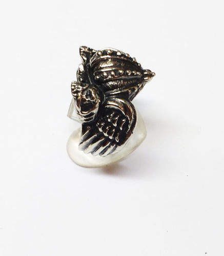 Crown Wingy Silver Ring 2