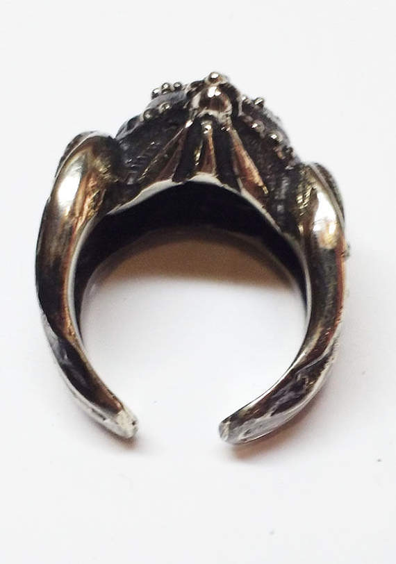 Crown Wingy Silver Ring 4
