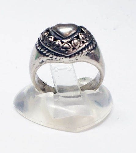 Cute Heart Silver Ring V1 Small 3