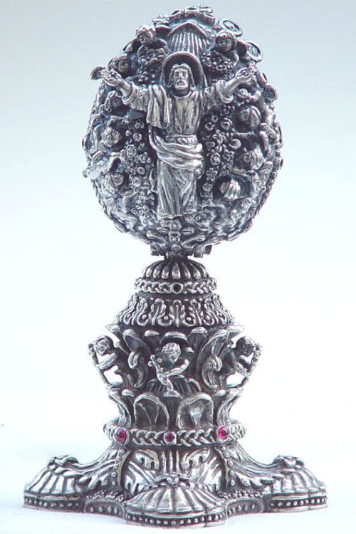 The Resurrection of Jesus Sterling Silver Egg