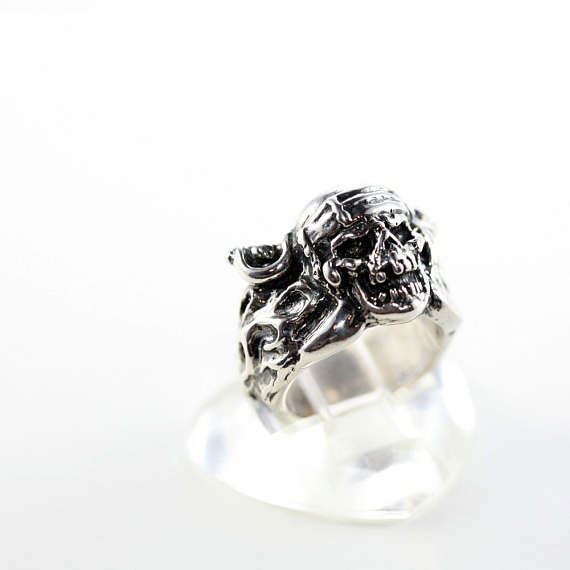 Small Pirate Sterling Silver Ring 2