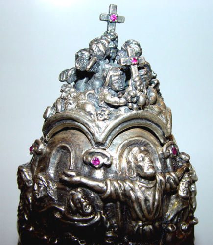 The Last Supper Sterling Silver Egg 3