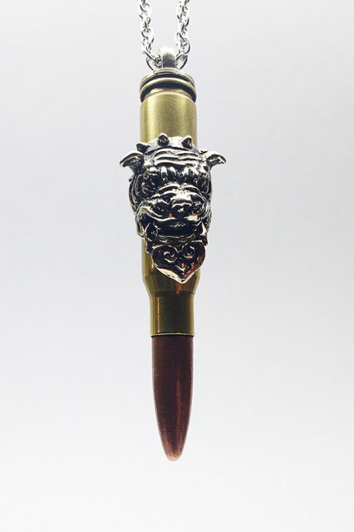 Zodiac Love Bullet “Dog” Silver Pendant