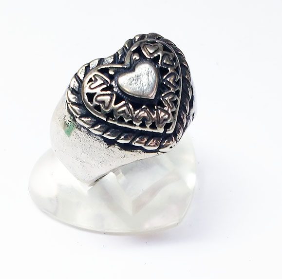 Cute Heart Silver Ring v2 2