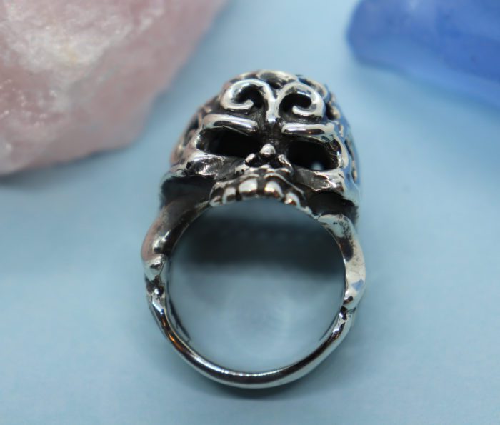 Tribal Skull Silver Ring 5