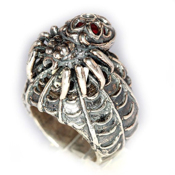Black Widow Sterling Silver Ring