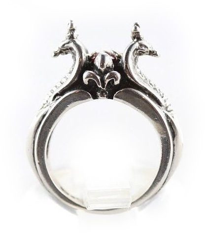 Twin Cobras Sterling Silver Ring