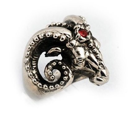 The Ram Head Silver Ring