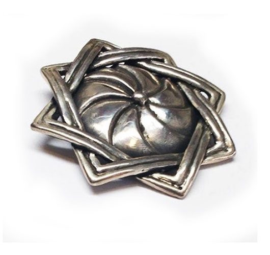 Armenian Star Symbol Eternity Silver Pendant