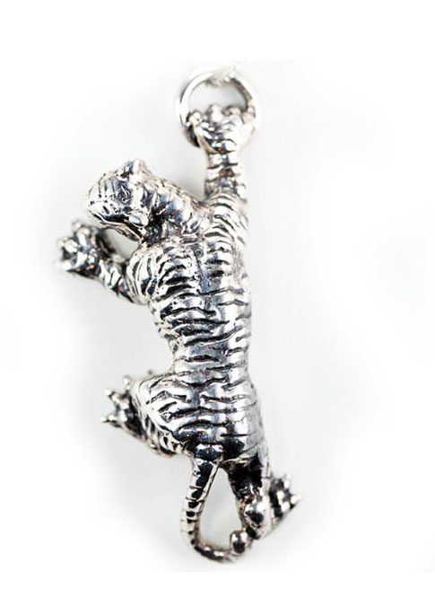 Tiger Sterling Silver Pendant
