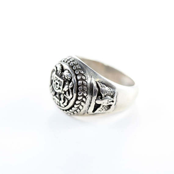 Armenian Coat of Arms Sterling Silver Ring 2