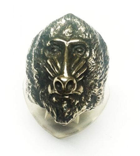 Baboon Monkey Silver Ring 3