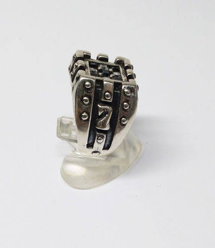 Chess Silver Ring With CZ Stones 3