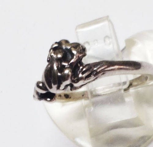Frog Small Silver Ring 3