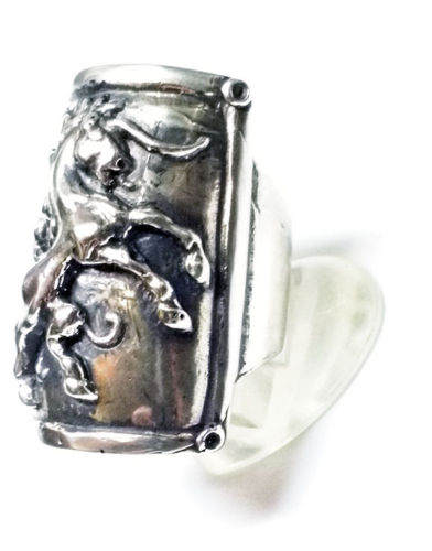 Horse Shield Silver Ring 2