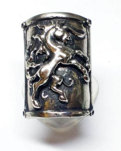 Horse Shield Silver Ring