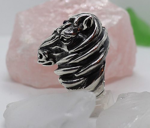 Horse Head Silver Ring 4
