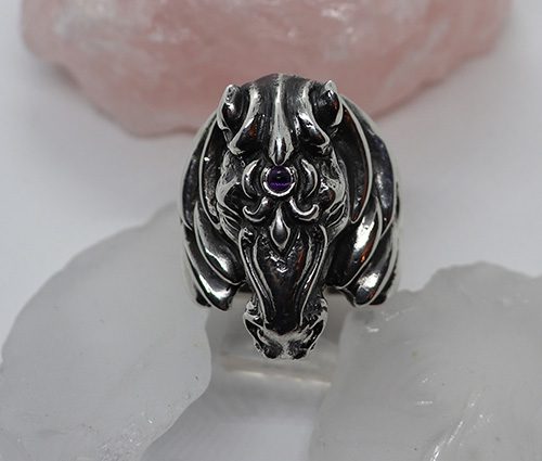 Horse Head Silver Ring 3