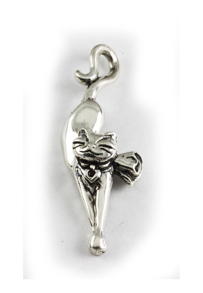 Happy Cat Sterling Silver Pendant