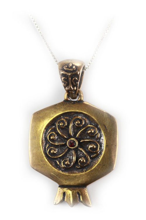 Bronze Pomegranate Pendant V1
