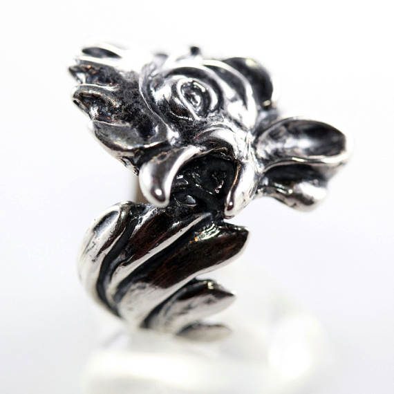 Pitukgh Rooster Head Sterling Silver Ring 2