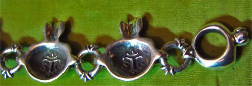 Sterling Silver Pomegranate V2 Charm Bracelet 2