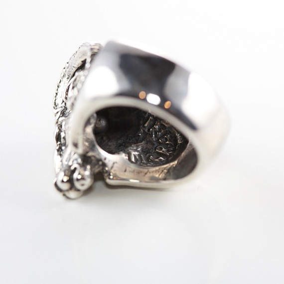 Rams Head Sterling Silver Ring 4