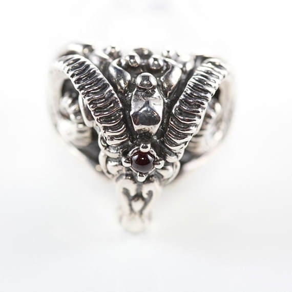 Rams Head Sterling Silver Ring 5
