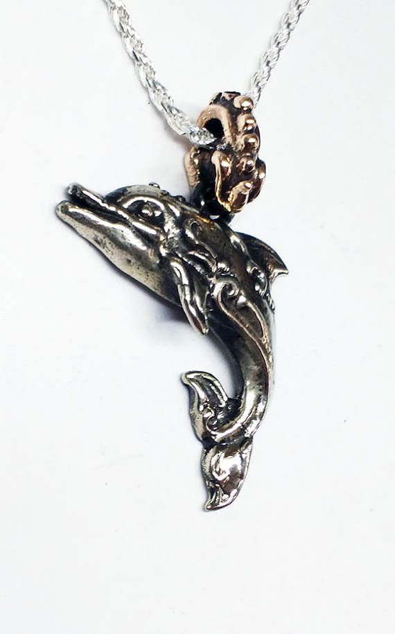 Smiling Dolphin Silver Pendant 5