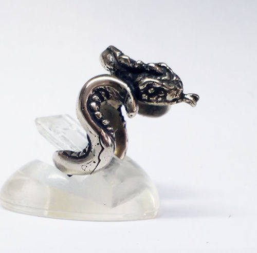 Snake In Action Silver Ring 2