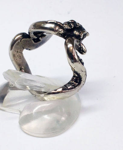 Snake In Action Silver Ring 3