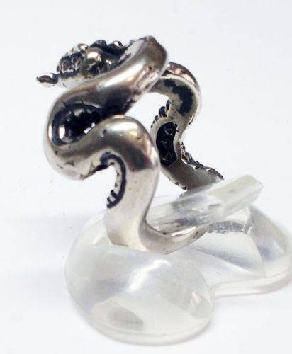 Snake In Action Silver Ring 4