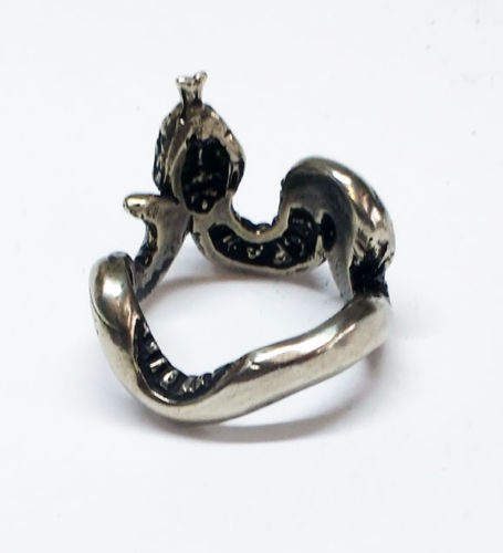 Snake In Action Silver Ring 5