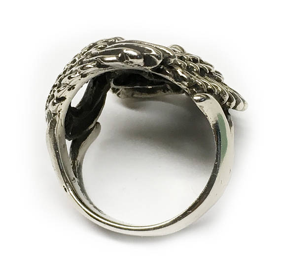 Swans Love Sterling Silver Ring 4