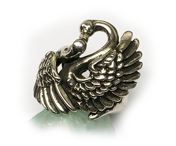 Swans Love Sterling Silver Ring 5