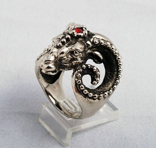 The Ram Head Silver Ring 3