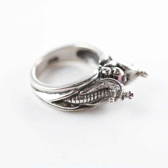 Twin Cobras Sterling Silver Ring 3