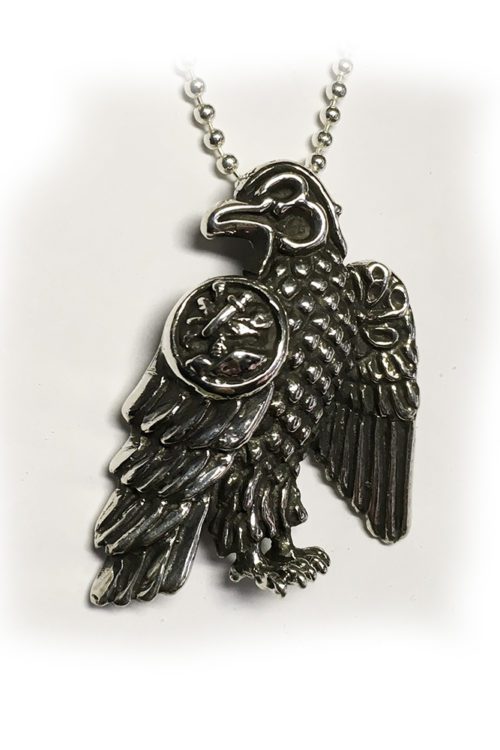Tigrani New Sterling Silver With Letters Eagle Fase Pendant for Dashnaks