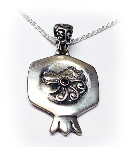 Pomegranate Ararat Mountain Silver pendant