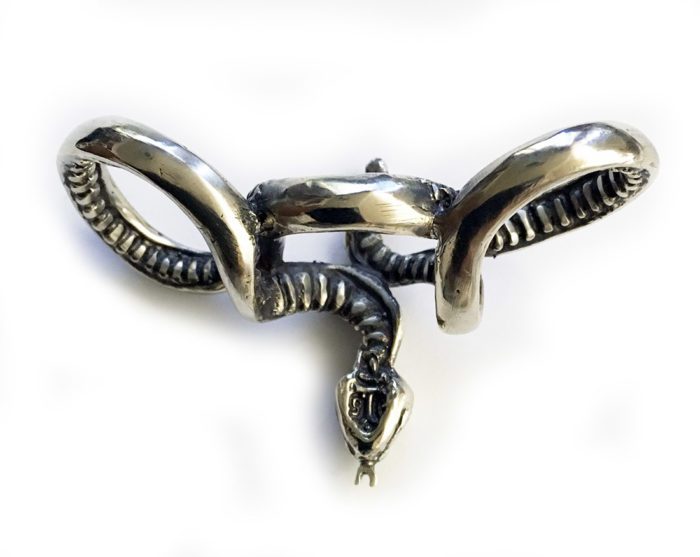 Snake wrapping on 3 fingers Sterling Silver Ring 3