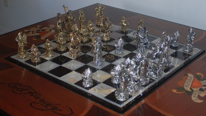 Tigrani “Ed Hardy” Sterling Silver Chess Set