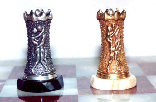 Tigrani Classic Erotic Sterling Silver Chess Set 7