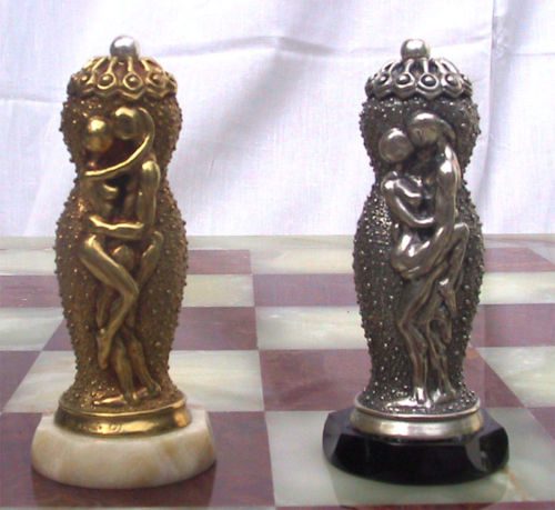 Tigrani Classic Erotic Sterling Silver Chess Set 3